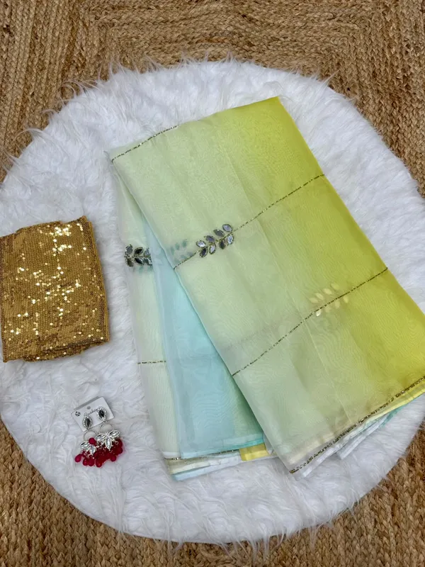 Multicolor_Organza_Silk_Designer_Saree