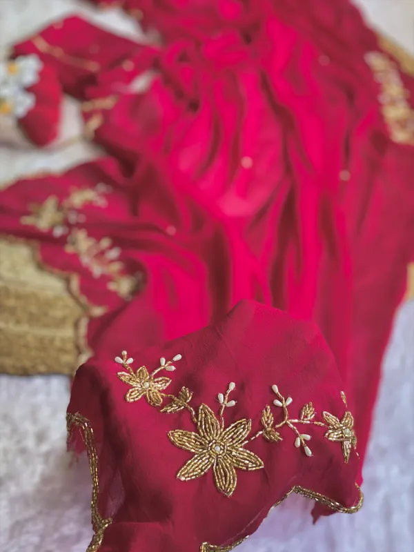Rani_Chocolate_Silk_Handwork_Saree