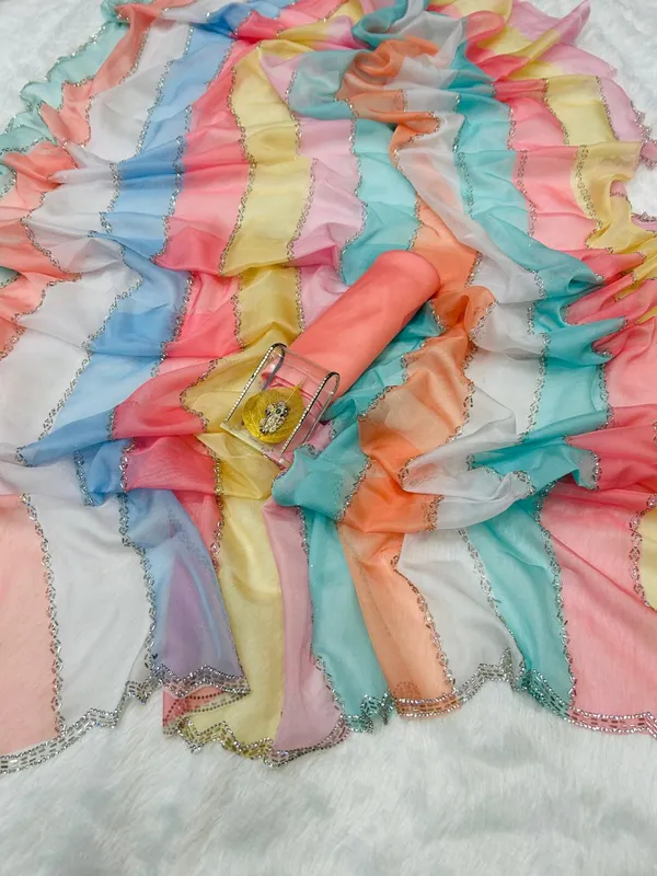 Multicolor_Soft_Organza_Silk_Designer_Saree