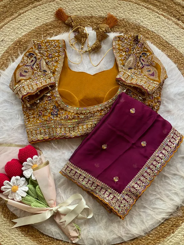 Wine_Syska_Silk_Designer_Saree