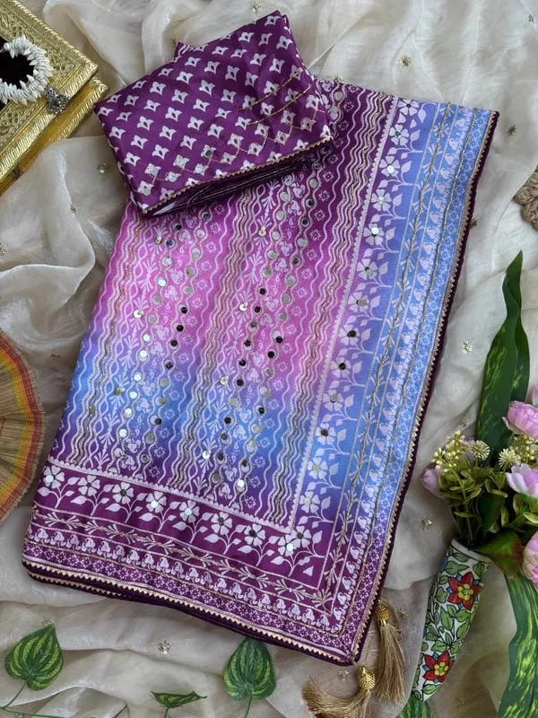 Wine_Shaded_Hand_Embroidered_Saree