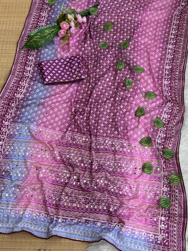 Wine_Shaded_Hand_Embroidered_Saree