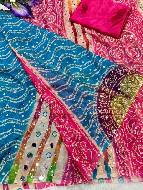 Multicolor_Mirror_Embroidered_Designer_Saree