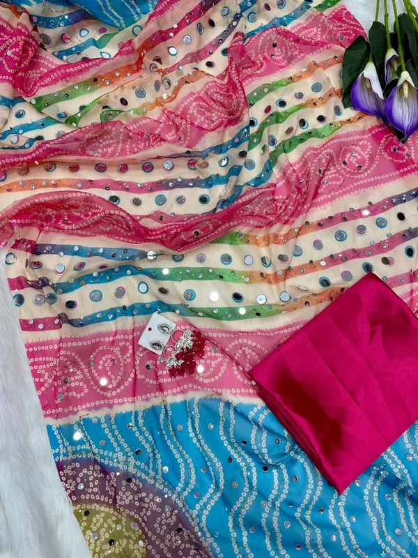 Multicolor_Mirror_Embroidered_Designer_Saree