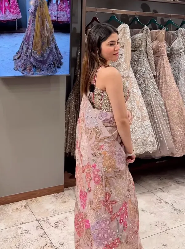 Multicolor_Mirror_Embroidered_Designer_Saree