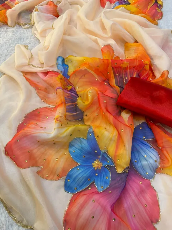 Off-White_Floral_Embroidered_Saree