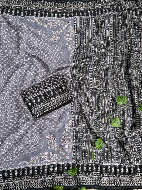 Black_Printed_Hand_and_Mirror_Work_Saree