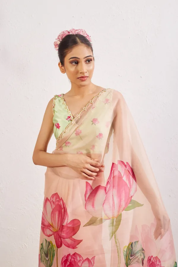 Peach_Organza_Motiwork_Embroidered_Saree