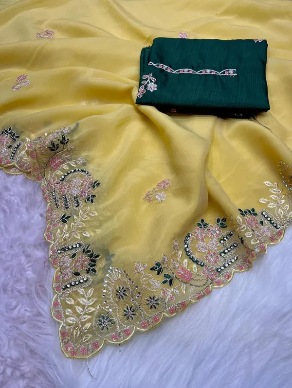 Yellow_Crush_Tissue_Silk_Moti_Embroidered_Saree