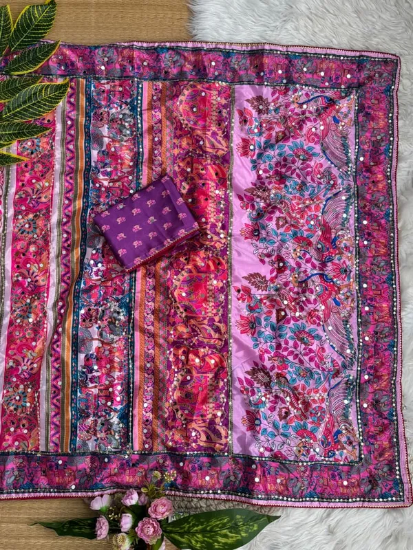 Pink_Chinon_Silk_Embroidered_Saree