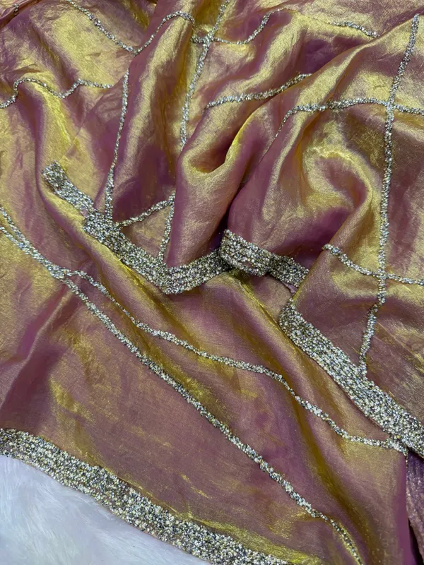 Pink_Dual_Shaded_Space_Silk_Designer_Saree