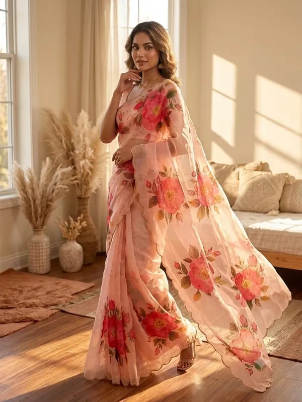 Pink_Floral_Embroidered_Saree