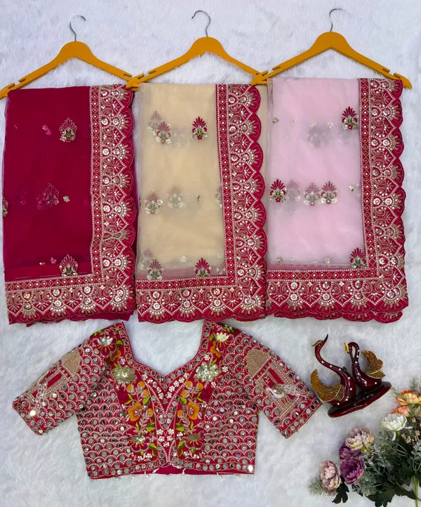Pink_Organza_Silk_Embroidered_Saree