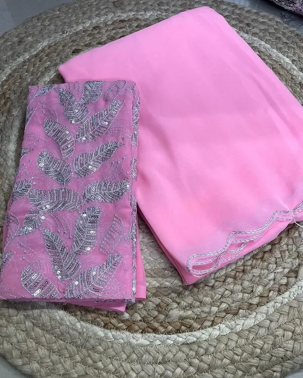Pink_Soft_Georgette_Embroidered_Saree