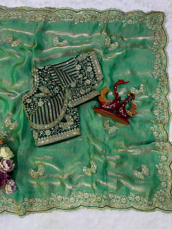 Pista_Space_Silk_Embroidered_Saree
