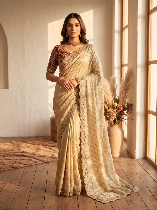 Pista_Space_Silk_Embroidered_Saree