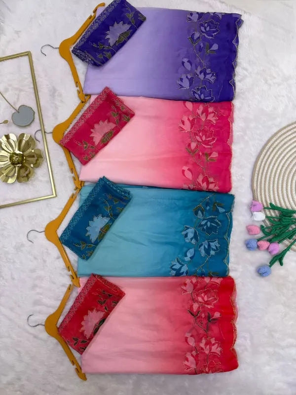 Purple_Shaded_Floral_Embroidered_Saree