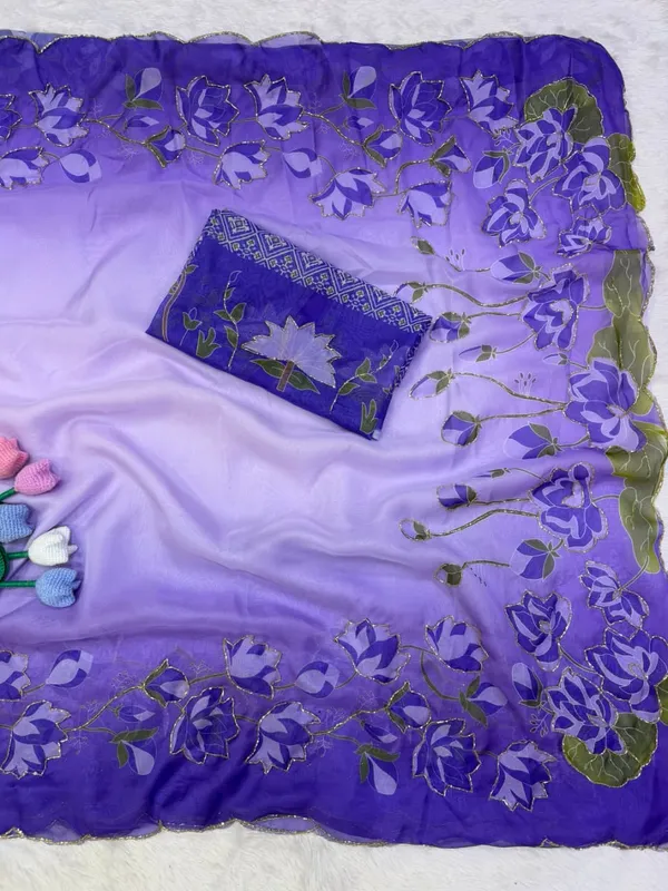 Purple_Shaded_Floral_Embroidered_Saree