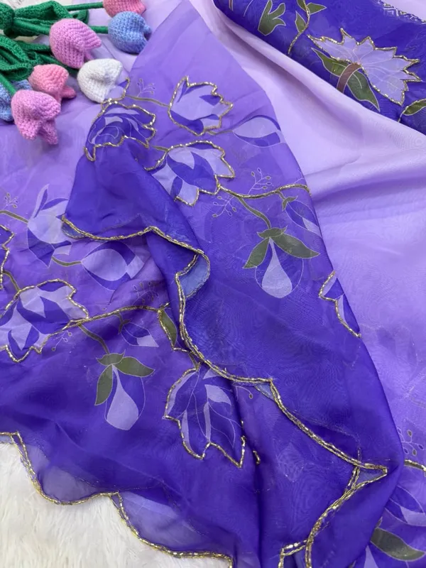 Purple_Shaded_Floral_Embroidered_Saree
