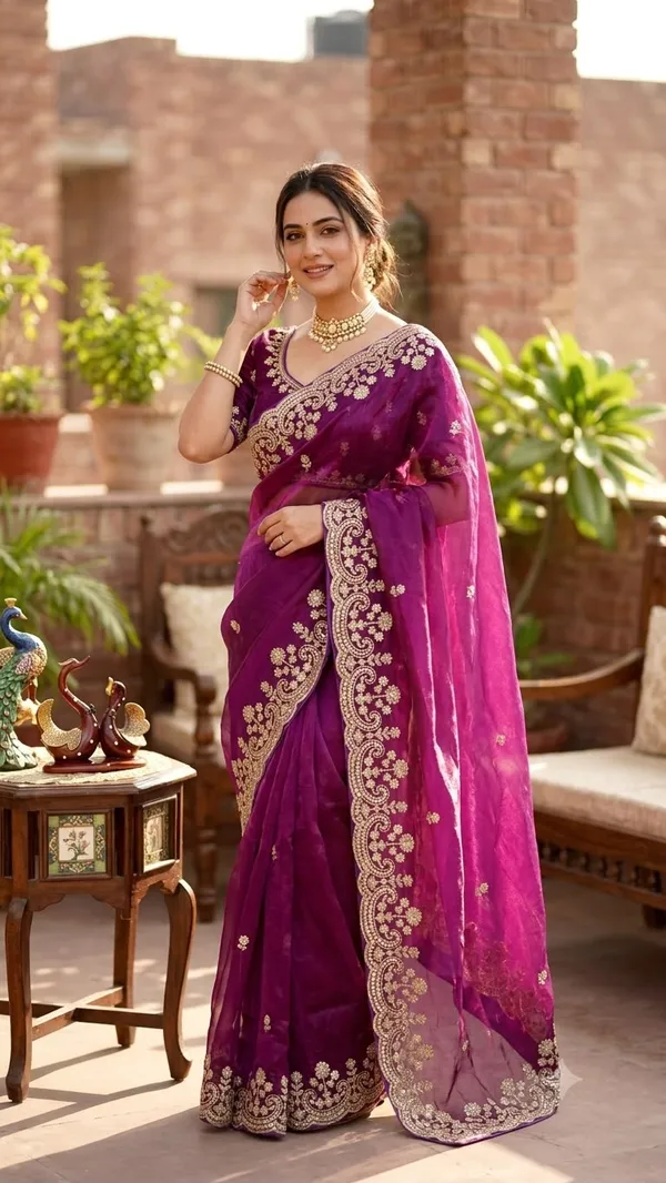 Purple_Space_Silk_With_Embroidered_Saree