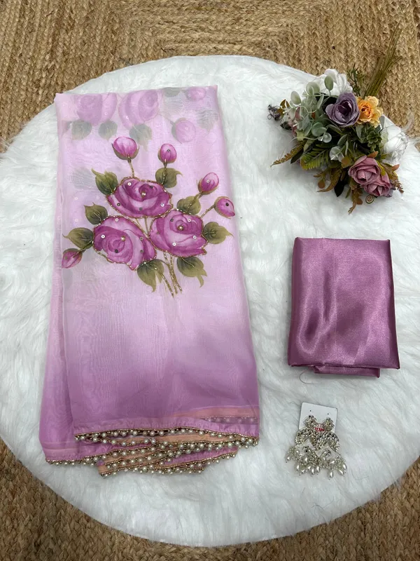 Lavender_Katdana_and_Beads_Hand-Embroidered_Saree