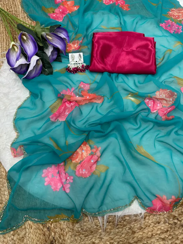 Rama_Floral_Embroidered_Saree