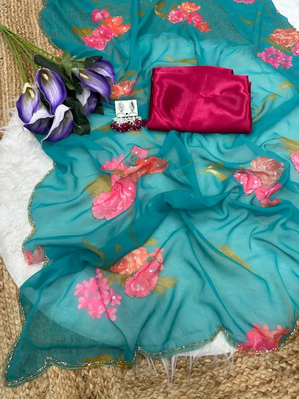 Rama_Floral_Embroidered_Saree