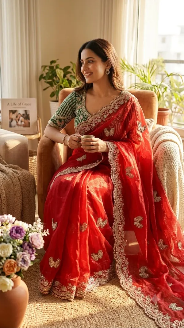 Red_Space_Silk_Embroidered_Saree