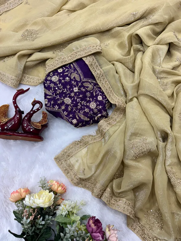 Cream_Crush_Silk_Designer_Saree
