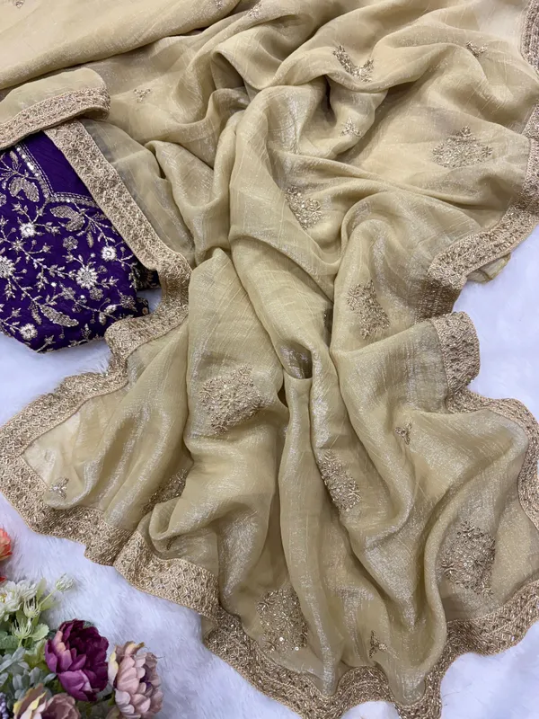 Cream_Crush_Silk_Designer_Saree