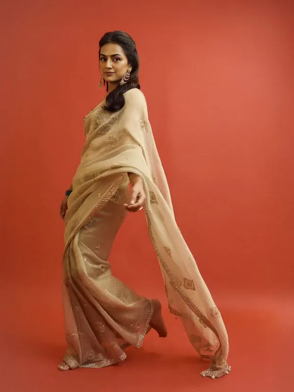Cream_Crush_Silk_Designer_Saree