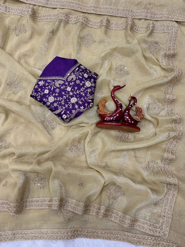 Cream_Crush_Silk_Designer_Saree