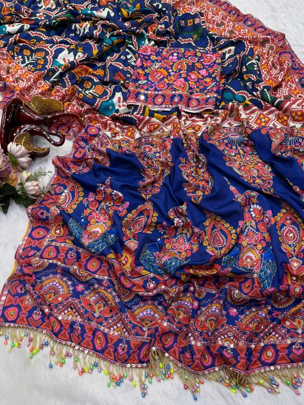 Royal_Blue_Chinon_Silk_Embroidered_Saree