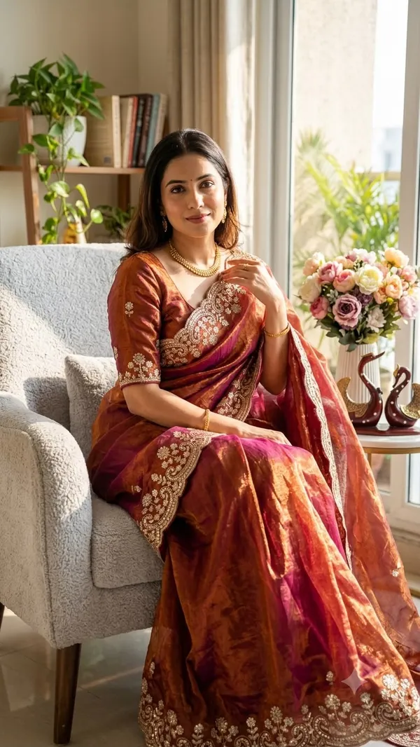 Rusty_Orange_Space_Silk_With_Embroidered_Saree
