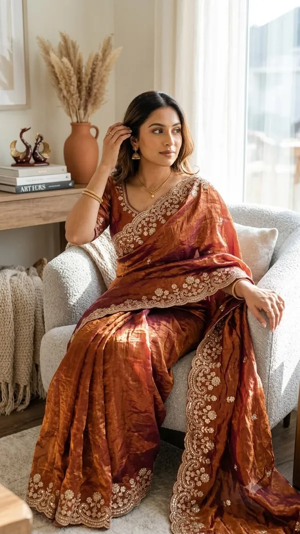 Rusty_Orange_Space_Silk_With_Embroidered_Saree