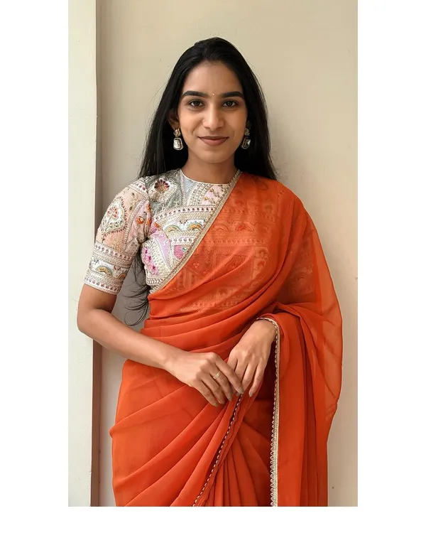 ORANGE_SOFT_GEORGETTE_EMBROIDERED_SAREE