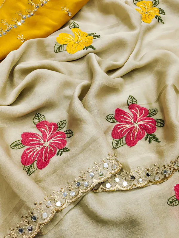 Cream_Thread_and_Mirror_Embroidered_Saree