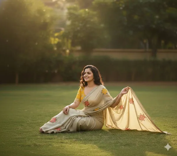 Cream_Thread_and_Mirror_Embroidered_Saree