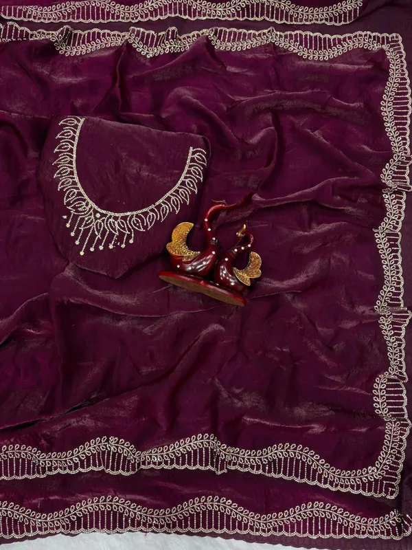 Wine_Shaded_Soft_Space_Silk_Designer_Saree