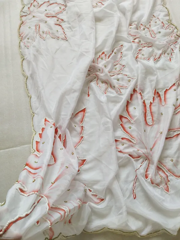 White_Leaf_Handwork_Designer_Saree