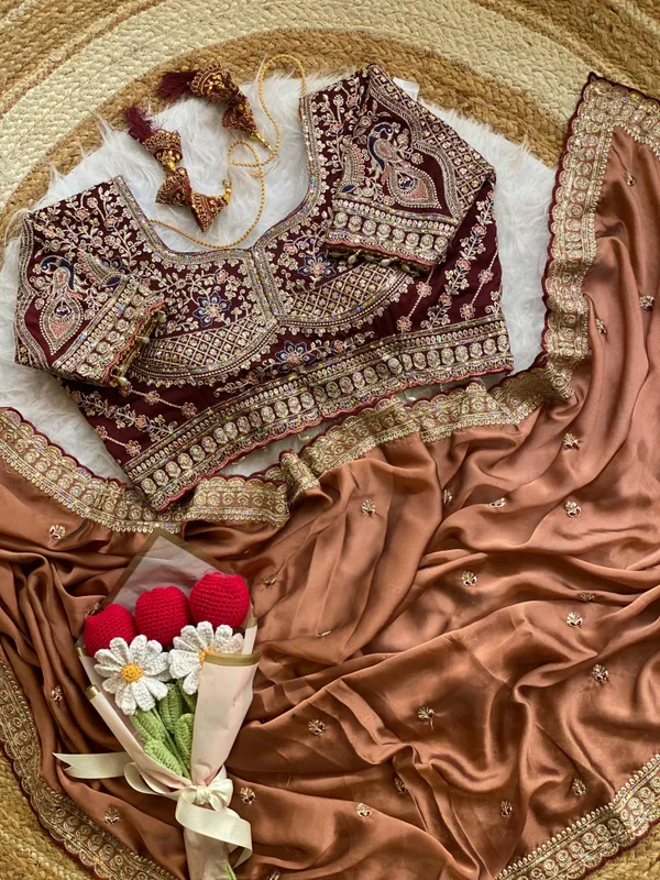 Coffee_Syska_Silk_Designer_Saree