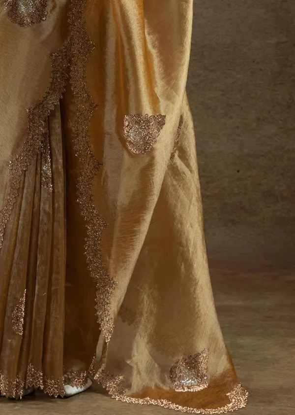 Gold_Soft_Copper_Silk_Designer_Saree