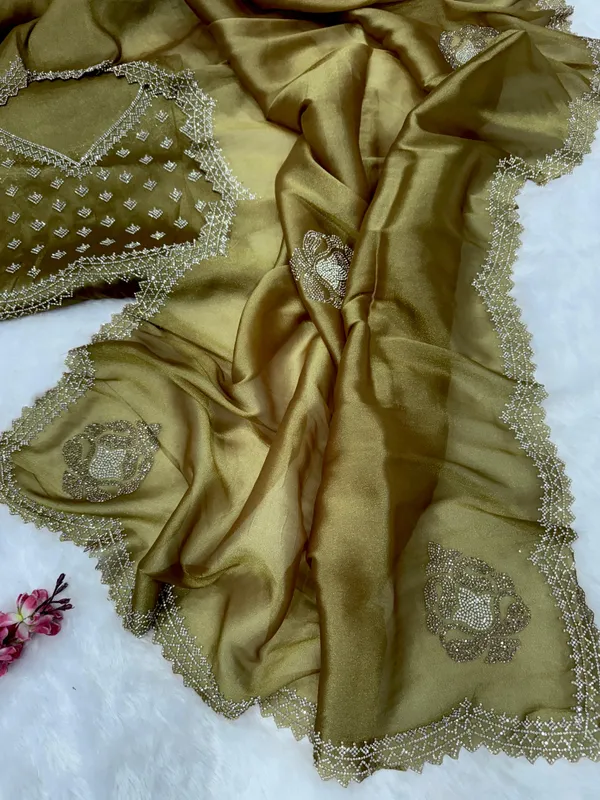 Gold_Soft_Copper_Silk_Designer_Saree