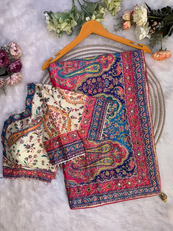 White_Chinon_Silk_Embroidered_Saree