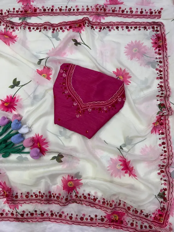 White_Floral_Embroidered_Designer_Saree
