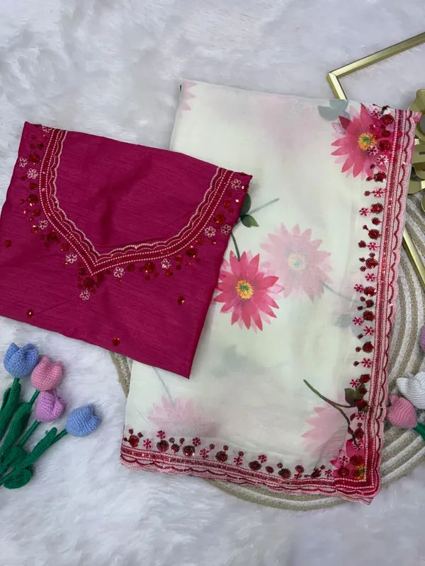 White_Floral_Embroidered_Designer_Saree