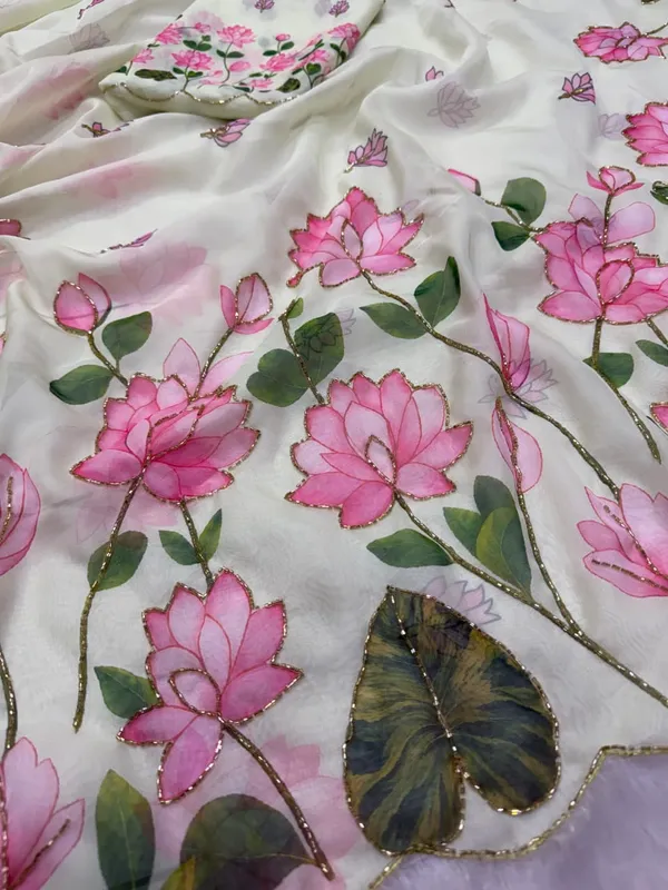 White_Floral_Embroidered_Saree
