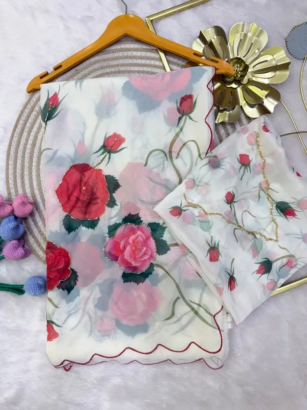 White_Floral_Embroidered_Saree