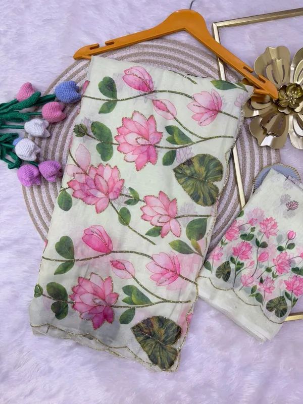 White_Floral_Embroidered_Saree