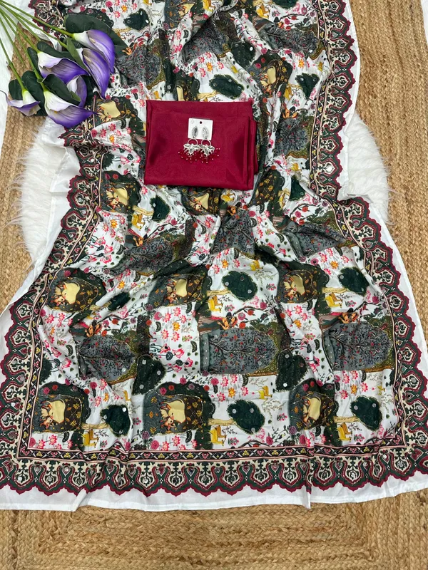 White_Pichwai_Print_Hand_Embroidered_Saree